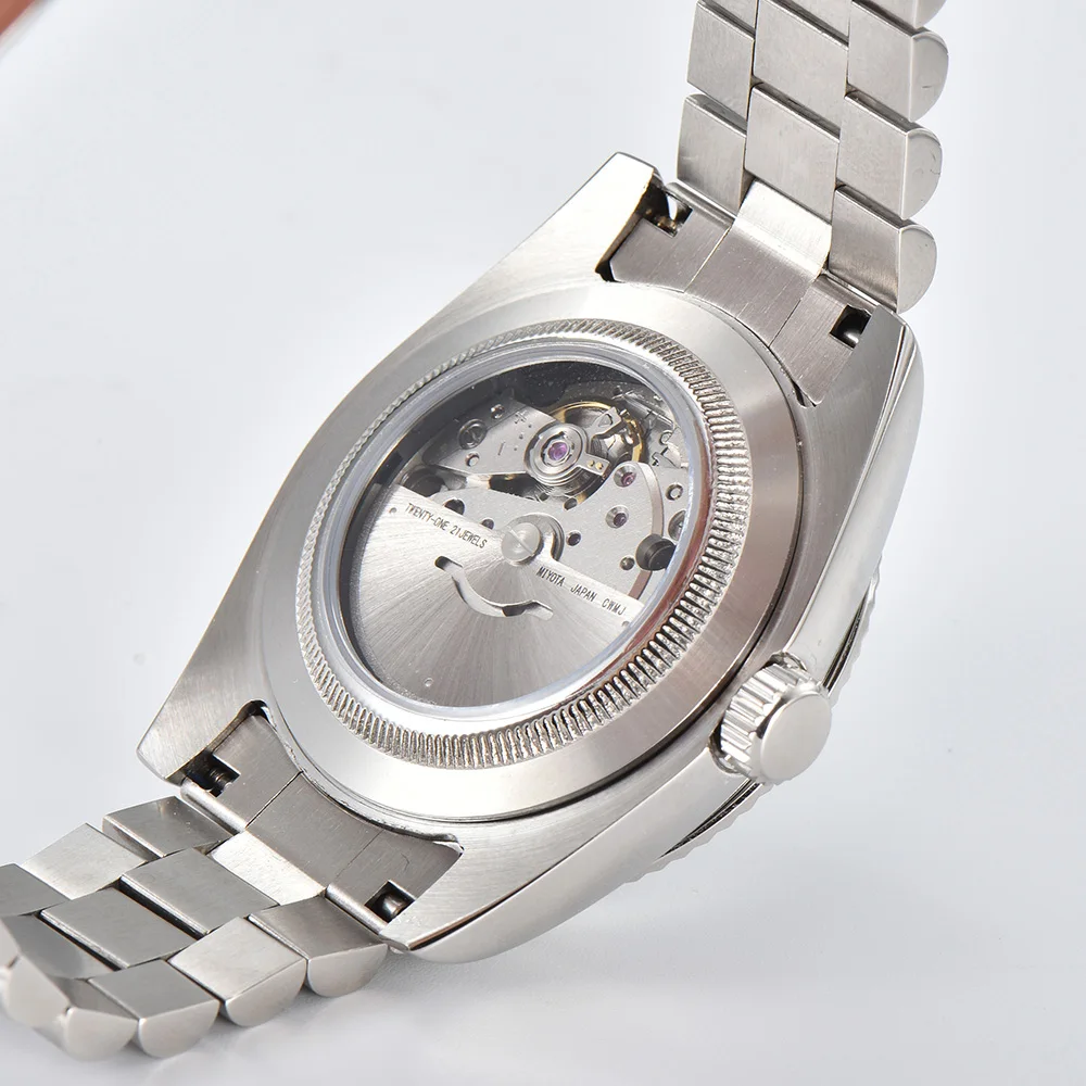 39mm Men clock M8285 Movement Automatic Mechanical Sapphire Glass Luminous waterproof wristwatch