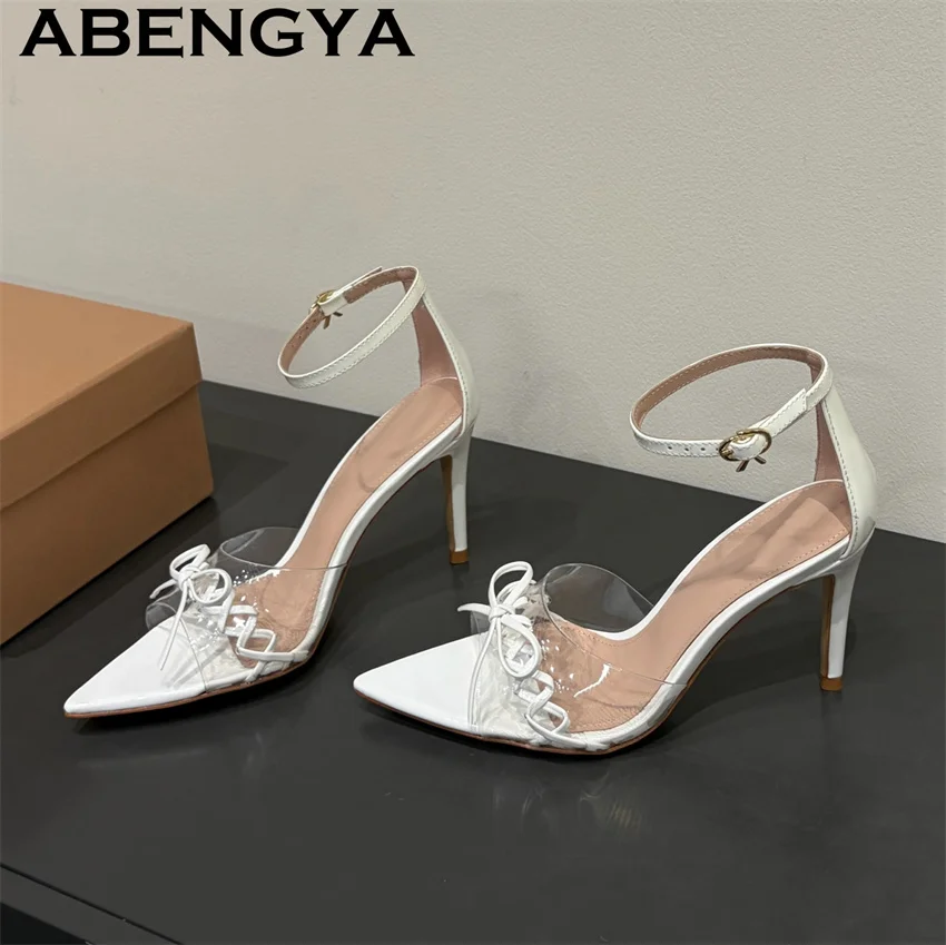 

2026 Summer New Fish Mouth Open Toe Sexy Stiletto Sandals Woman Suede Pointy Toe Thin High Heels Sandals for Women Dress Shoes