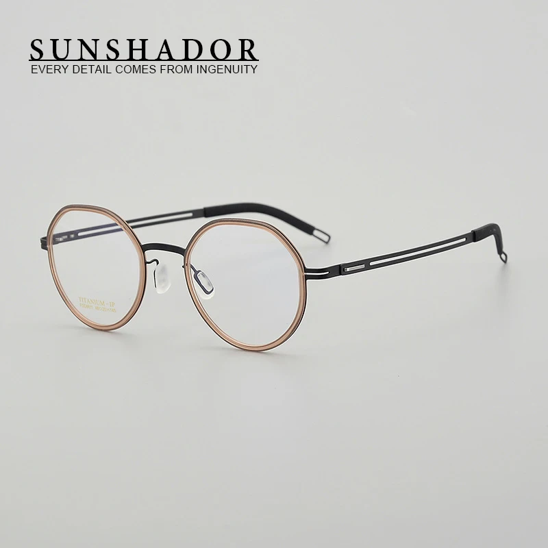 Oval myopic presbyopia glasses frame Men and women prescription leisure retro eyeglasses Preppy literature eyewear