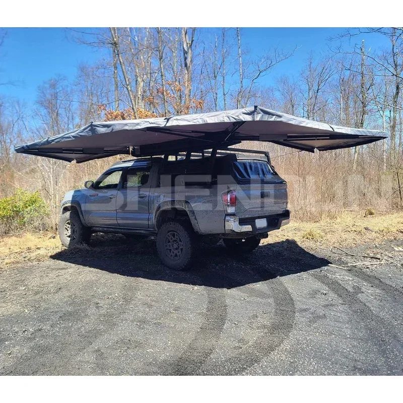 Camping 4X4 car Truck right / left Side 270 Degree awning Tents With side wall 270awning with led light for cars