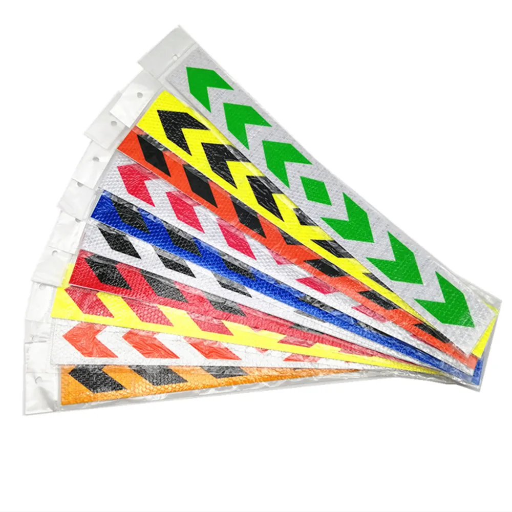 2Pcs Motorcycle Arrow Stripe Stickers Fender Paste Waterproof Oilproof Reflective Scooter Bike Decal Motorcycle Accessories