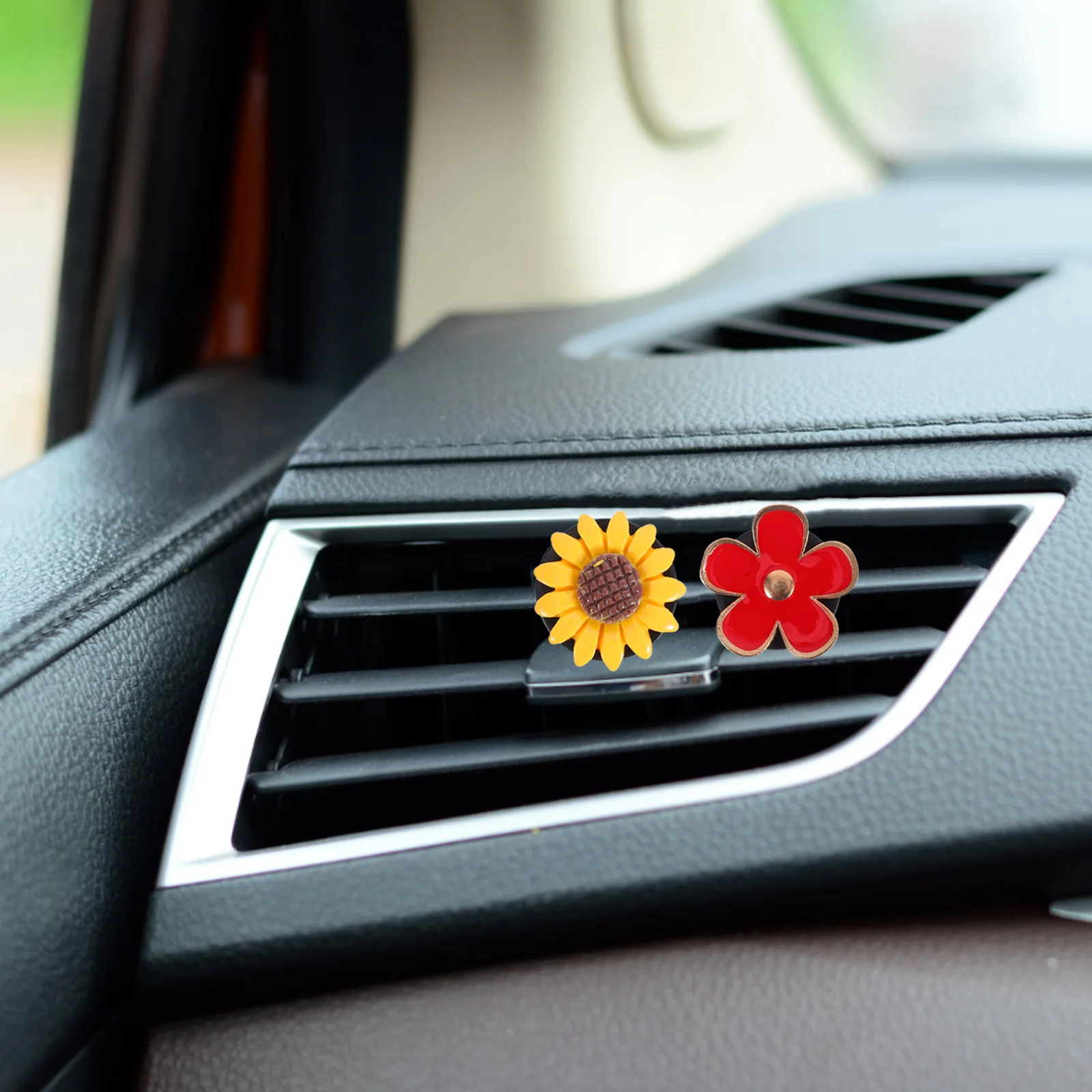 

6Pcs Car Air Vent Clips Flower Design Secure Grip Car Interior Decoration Dashboard Accessories Vent Clips Decor