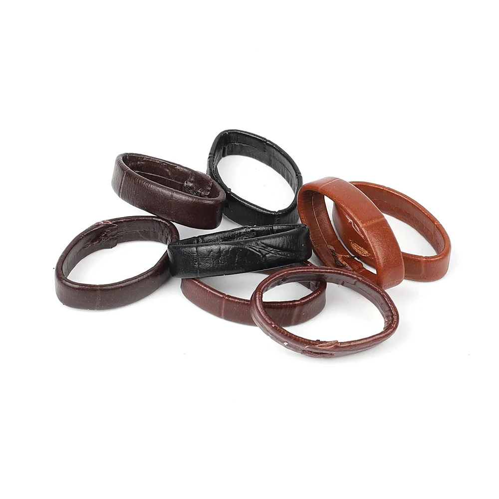 10pcs Genuine Leather Watch Band Ring DIY Men Belt Keeper Ring Hoop Loop Black Brown Watchband Holder Watch Accessories 14-26mm