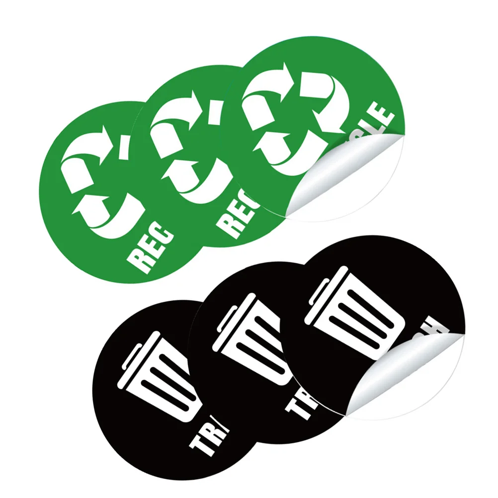 

1 set Garbage Classification Labels PVC Reusable Eco Friendly Trash Bin Stickers Home Office Hotel Use Label Stickers