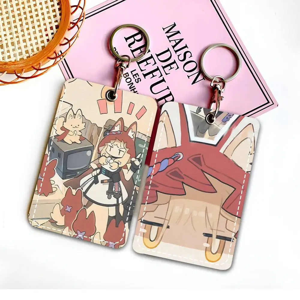 Anime Game Arknights Endfield Rossi Access Card Case Holder Keychain Key Ring Door Access Tags ID Card Case Keychain
