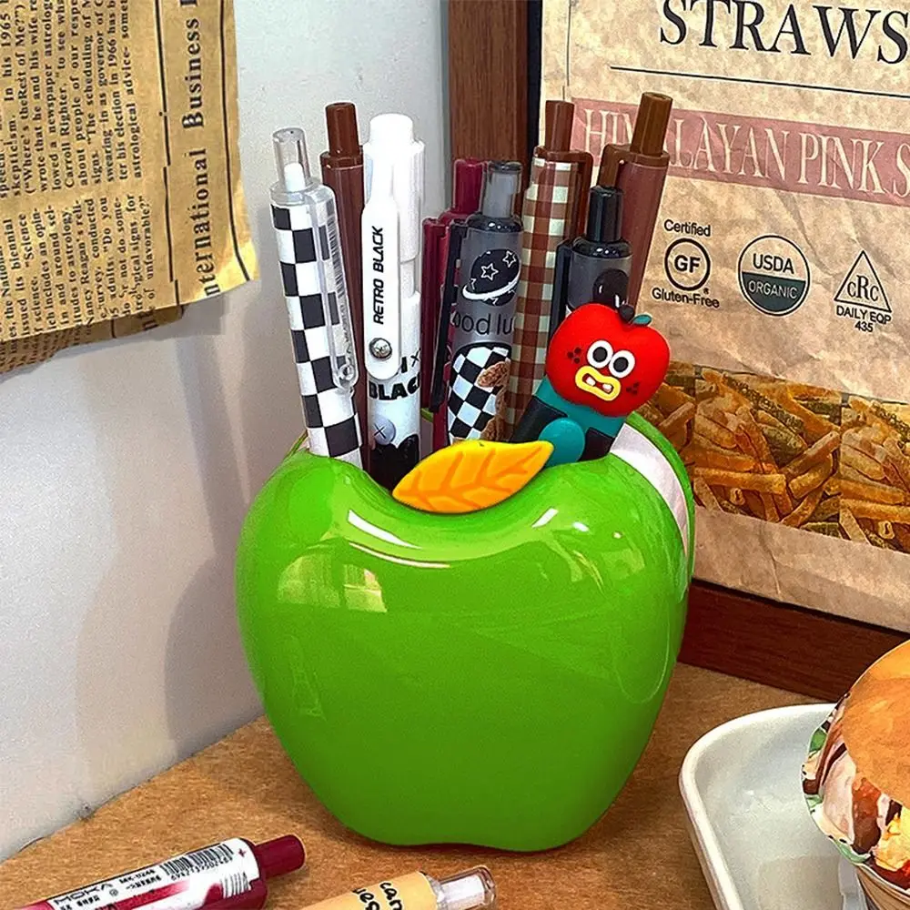 Plastic Desk Pen Holder Aesthetic Large Capacity Pencil Storage Box Desktopp Storage Students Stationery Organizer