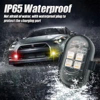 4/6PCS RGB Led Car Strobe Lights Motorcycle Wireless Light Aircraft Airplane Helicopter Warning Lights LED Flash with USB Charge 3
