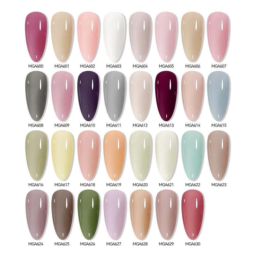 MAYCHAO 7.3ml Jelly Gel Semi-transparent Nude Gel Nail Polish Top Coat Nail Art Semi Permanent Soak Off UV LED Varnish for Nail