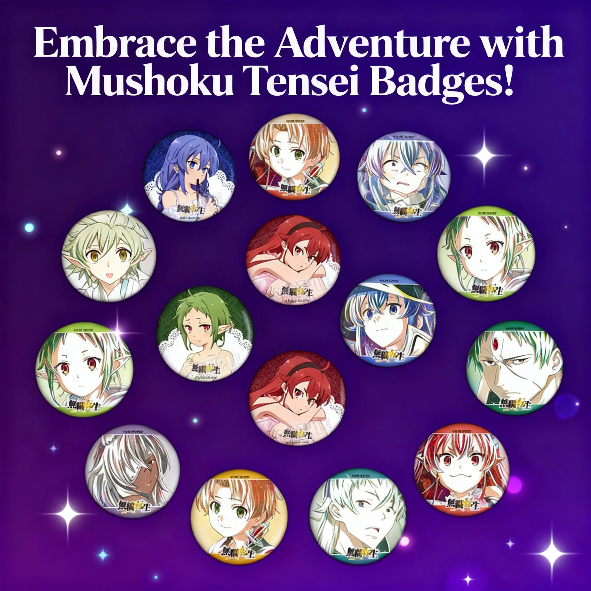 Insignia de Anime Estilo D, Medalla de Cosplay, Insignia de Pecho con Película Luminosa, Mushoku Tensei Surroundings Roxy