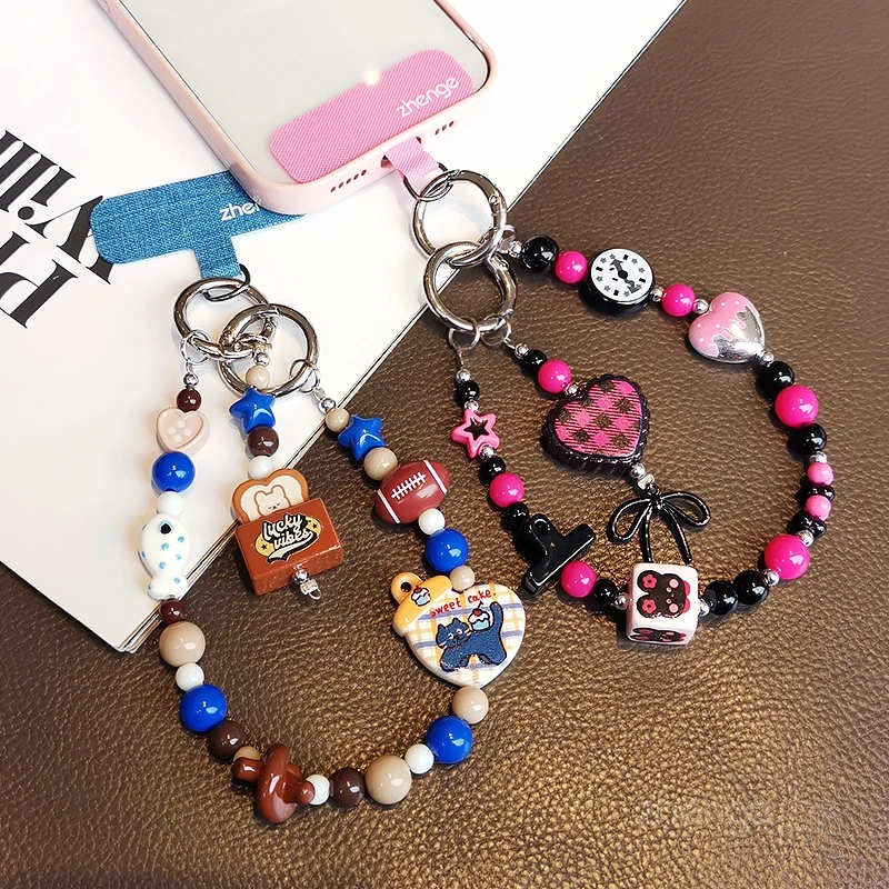 

Mobile Cute Cartoon Bear Love Bead Chain, Women's Trendy Universal New Product