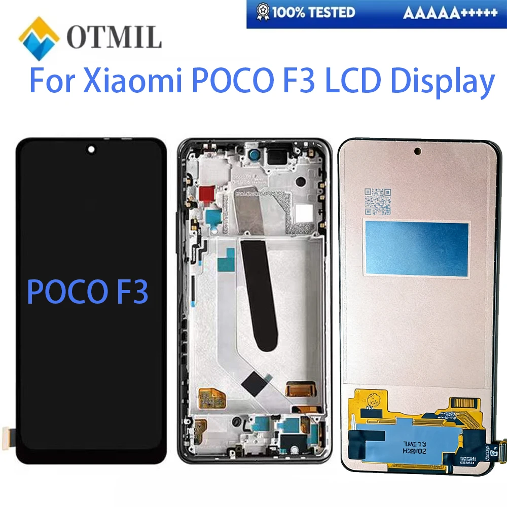 Pantalla LCD 100% probada para Xiaomi Poco F3 M2012K11AG, ensamblaje de digitalizador de pantalla táctil para Xiaomi Pocophone F3 Pro