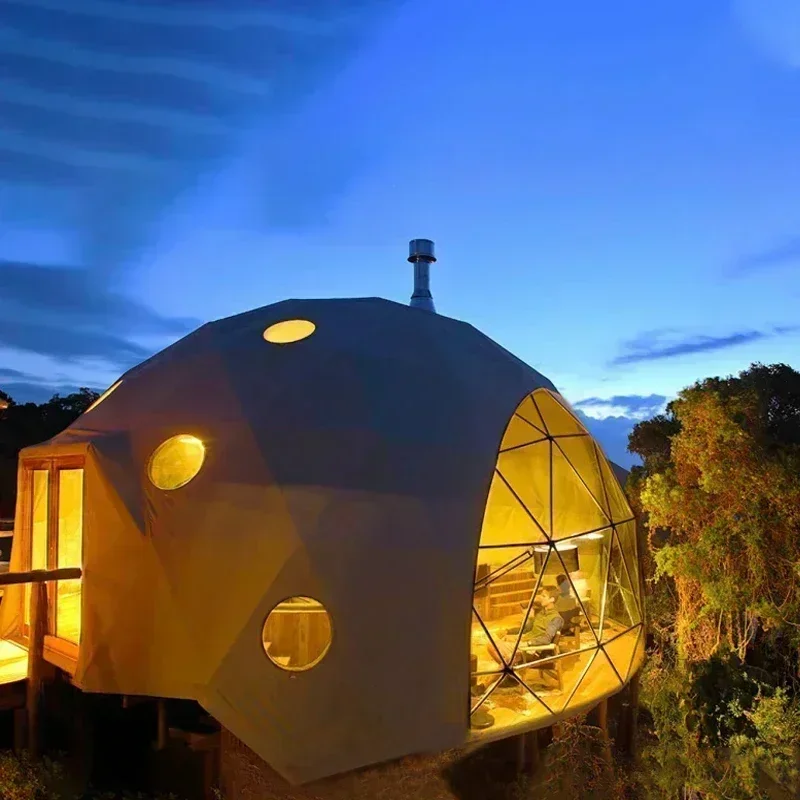 Spherical wild luxury starry sky tent, outdoor tourist camp, oversized sunshade room, scenic spot B&B hotel, internet celebr