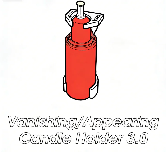 

Magician Vanishing & Appearing Candle Holder 3.0 Magic Trick Prop for Close-Up & Stage Illusions, Mentalism Gimmick