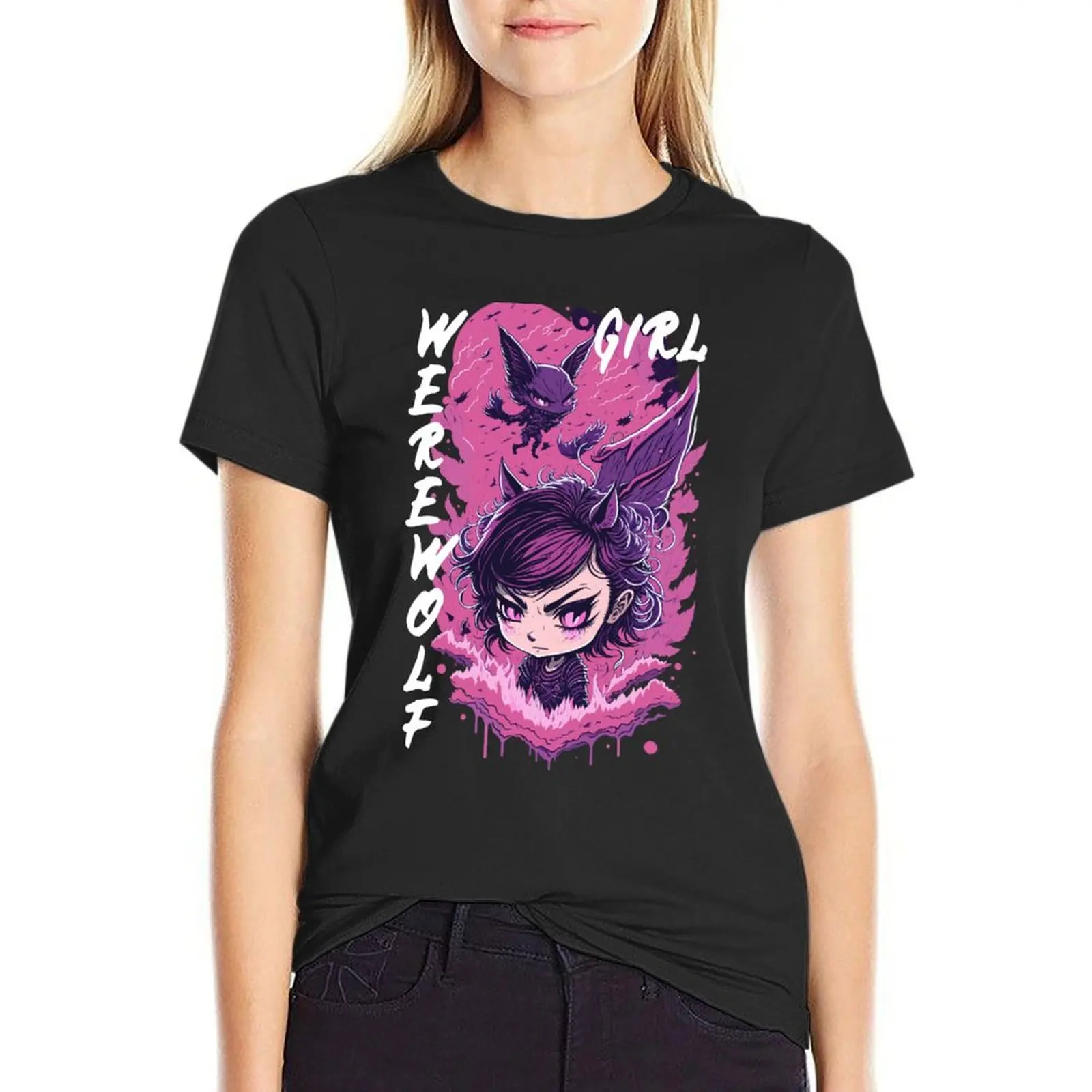 Nimona-Werewolf girl-Comics T-Shirt tops summer clothes sublime female cotton t shirts Women