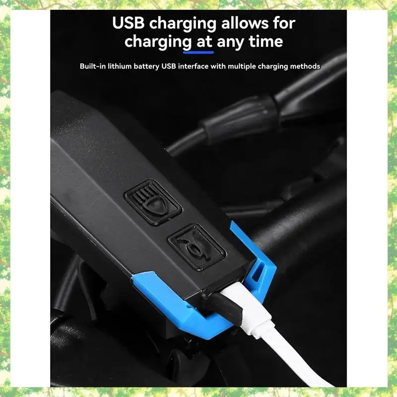 Luzes inteligentes para bicicleta, carregamento usb, buzina, iluminação noturna, faróis de mountain bike, equipamento de ciclismo