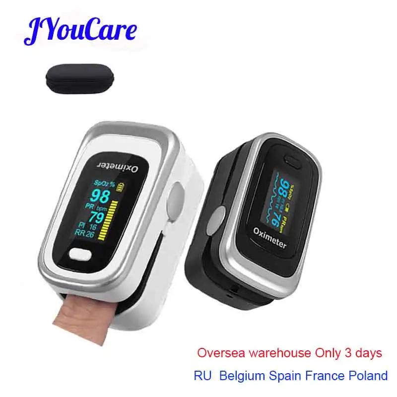 JYouCare Medical Finger Oled pulsossimetro ossigeno nel sangue con frequenza respiratoria Oximetro De Dedo ossimetro portatile pulsossimetro