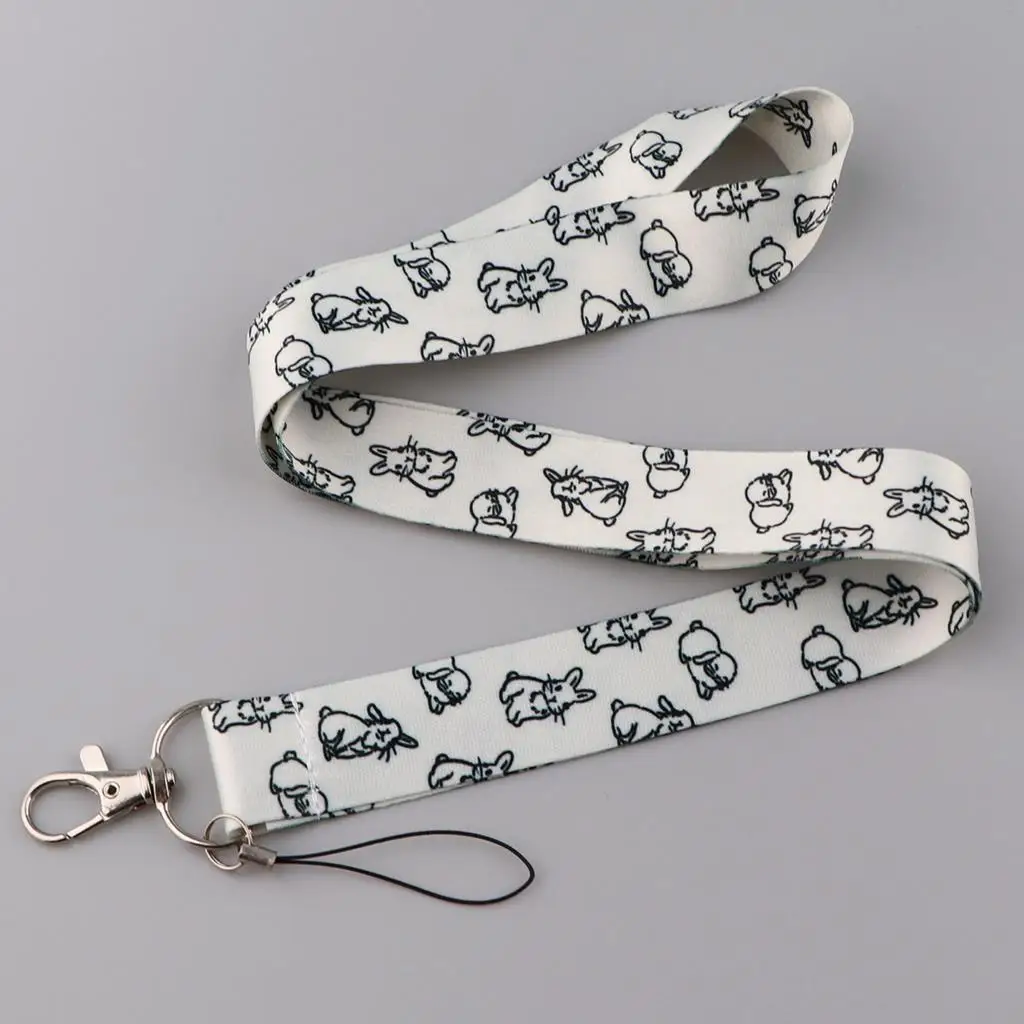 

Cute Cartoon Rabbit Lanyard For Keychain ID Card Cover Pass Student Mobile Phone USB Badge Holder Neck Straps Accessories