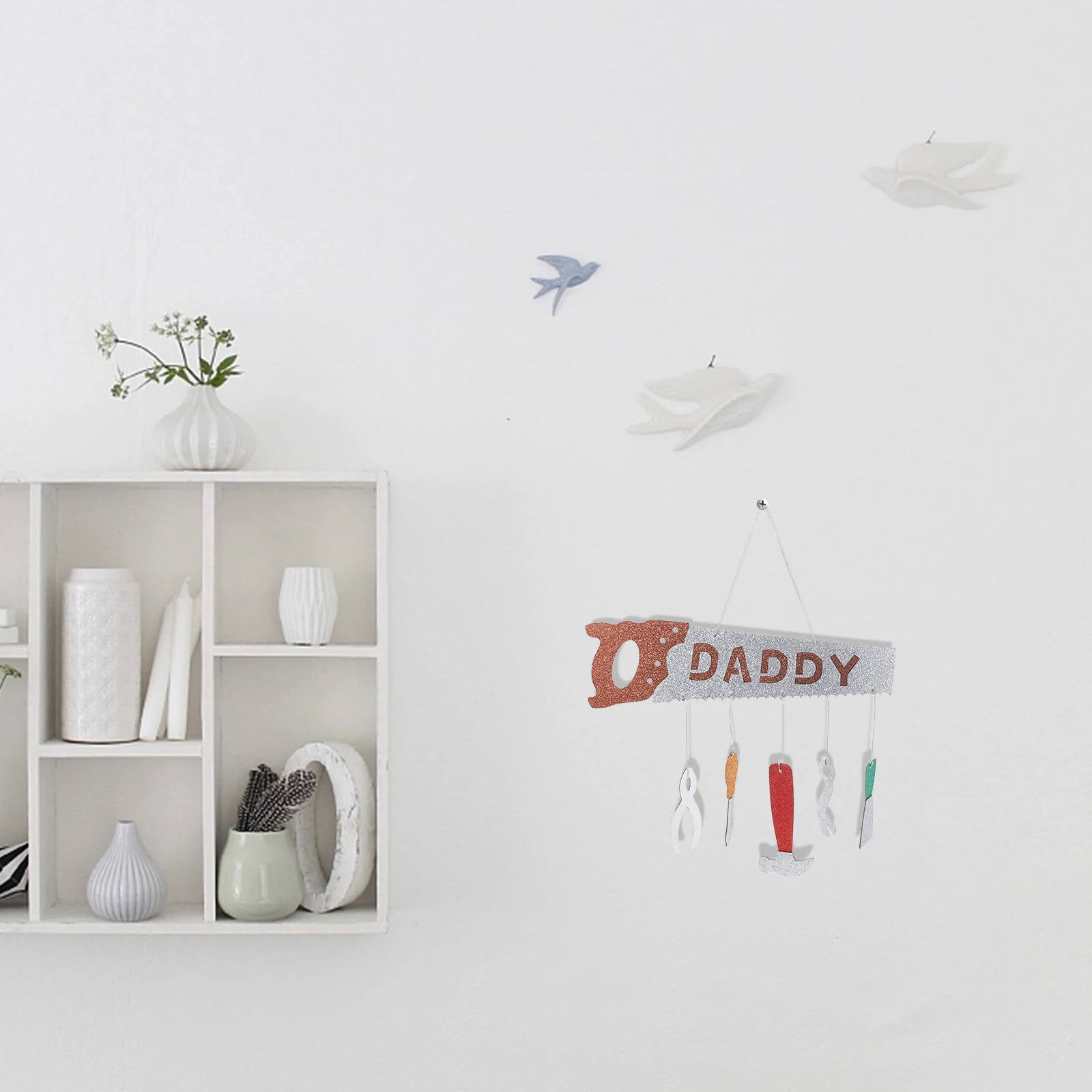 

10 Pcs Saw Tag Hanging Decoration Father's Day Party Lightweight DIY Family Home Festive nament Pendant Wall Decor