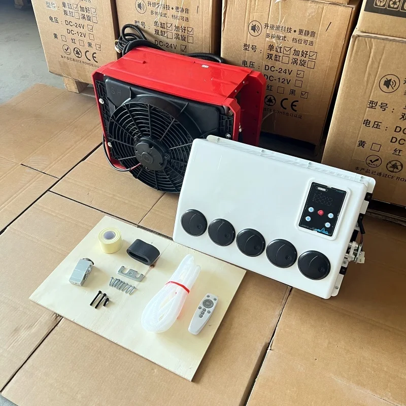 

Best Selling Cabin Sleeper AC Unit 24v Battery Powered Parking Air Conditioner 12v Dc air Conditioner for Travel Trailer