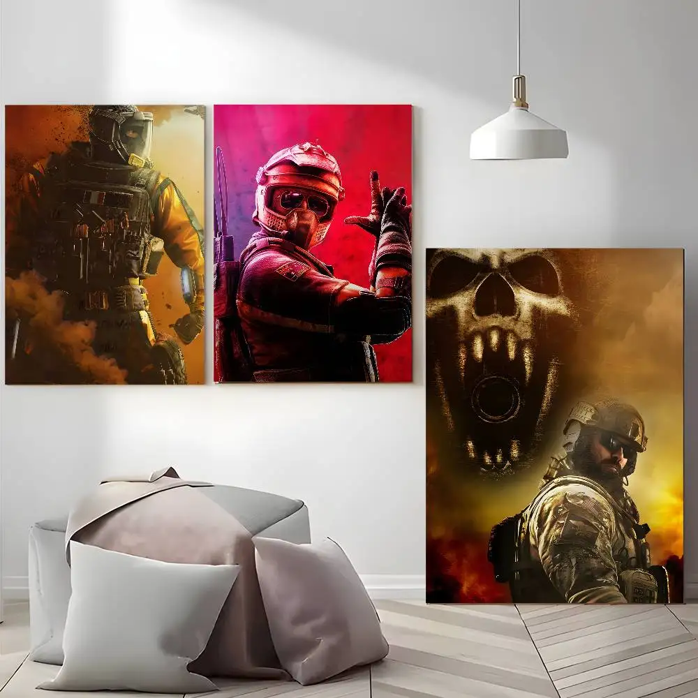 لعبة قوس قزح ستة الحصار ملصق فني ذاتي اللصق ملصق مضاد للمياه مقهى غرفة النوم جدار ديكور #6