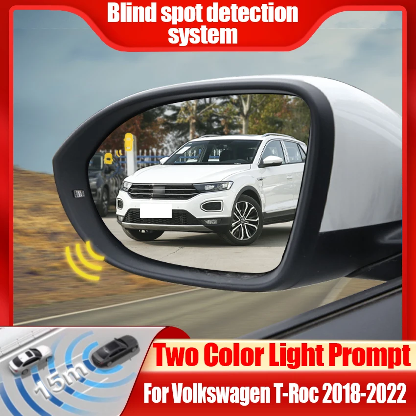 Car Blind Spot Detection System BSD BSA BSM Car Radar Sensors Change Lane Aided Parking For Volkswagen T-Roc 2018-2022