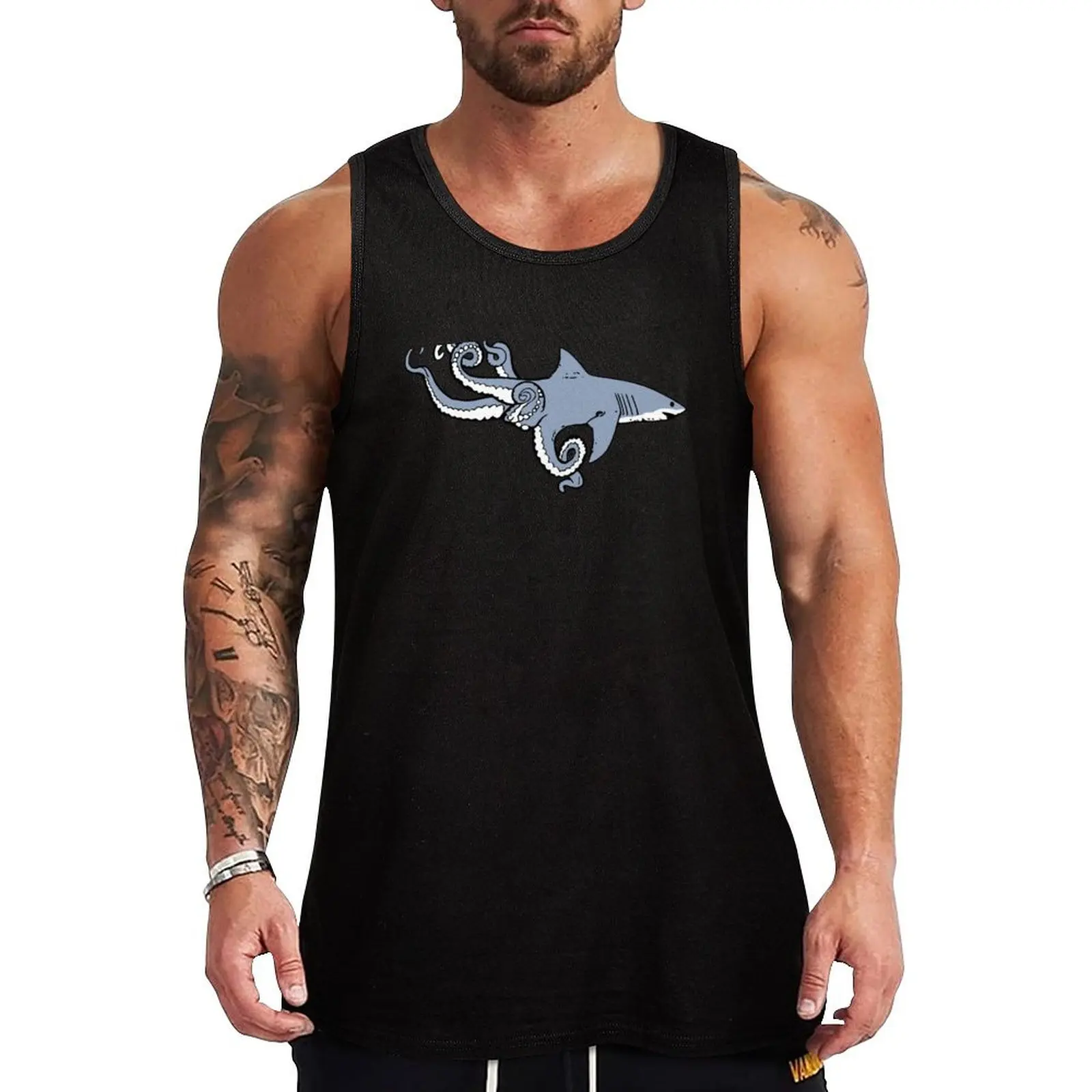 

Sharktopus Tank Top Man summer clothes clothes for men summer sleeveless vest men