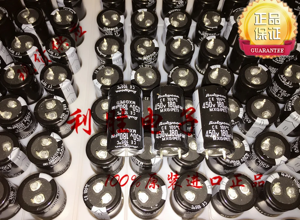 

Rubycon 450v 180uf 22x40mm 100%l Japan MXH MXG Capacitance Low ESR Audio Electrolytic Capacitor Radial 25x30mm +/- 20%