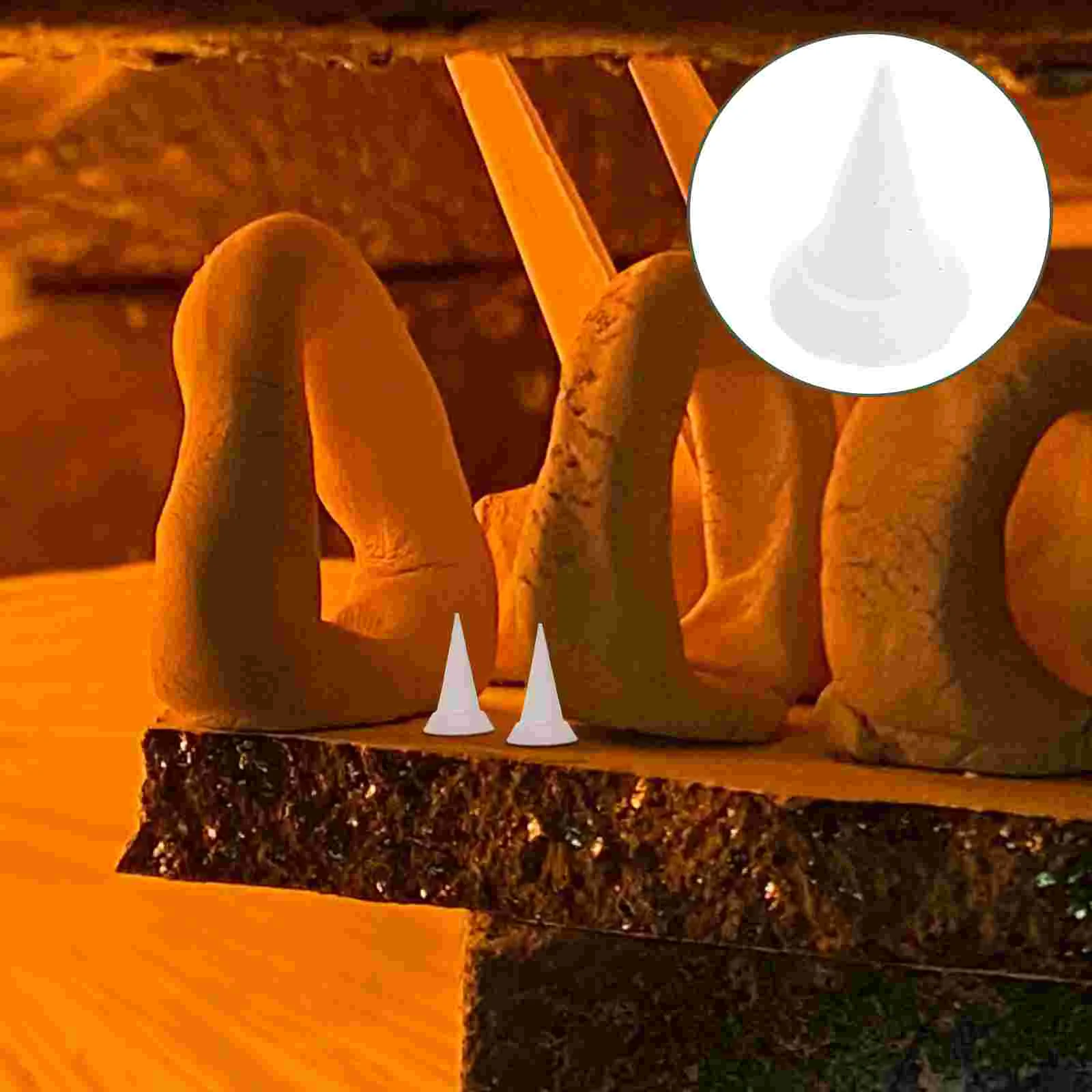 20 pezzi mini chiodi per forno in ceramica supporto punte da trapano per trampoli in ceramica strumenti ad alta temperatura