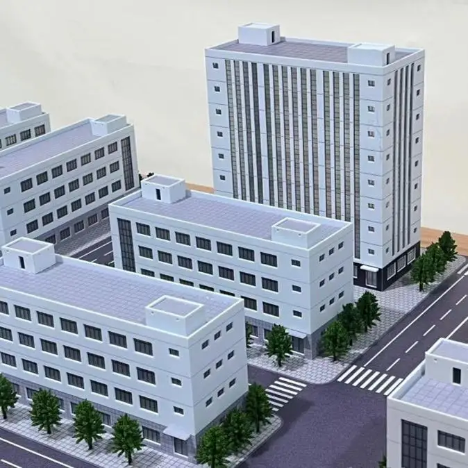 

Diorama N Scale Building Model City Street View Industrial Park Sand Table Building Scene Display Model