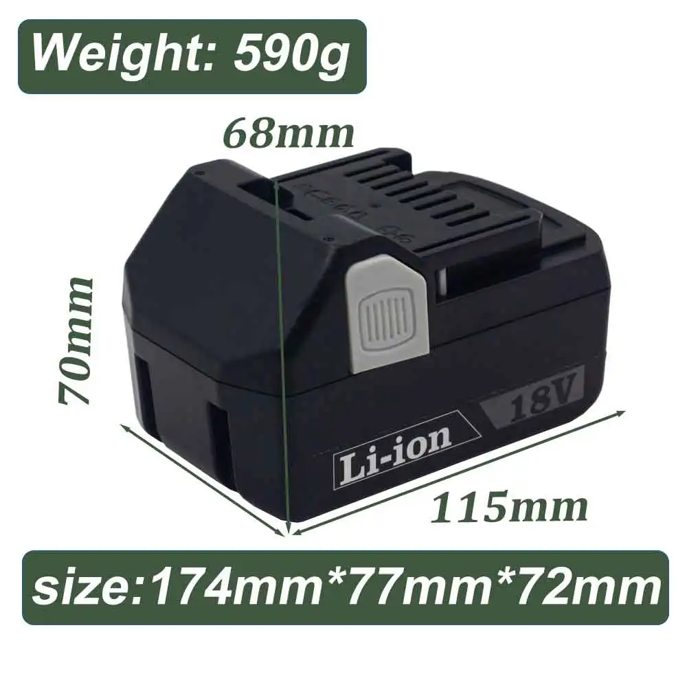 New Upgraded 18V 6000mAh Rechargeable Battery for Hitachi 18V Cordless Tools BSL36A18 BSL1815 BSL1830 BSL1840 BSL1860