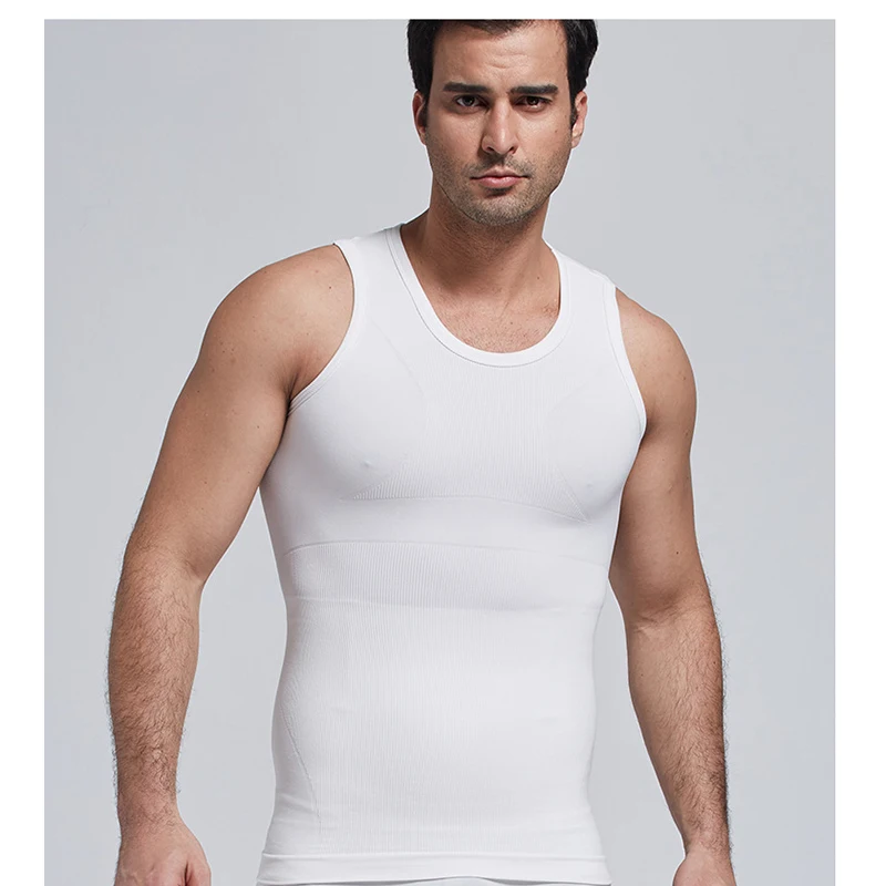 Men Body Shaper Slimming Corset Chest Binder Underwear Seamless Control Abdominal Tank Tops - Image 5