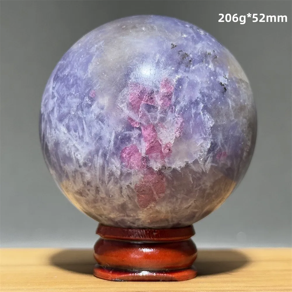 Natural Gemstone Unicorn Mineral Crystal Ball Energy Spiritual Healing Chakra Massage Divination Home Decoration Lucky Gift+Base
