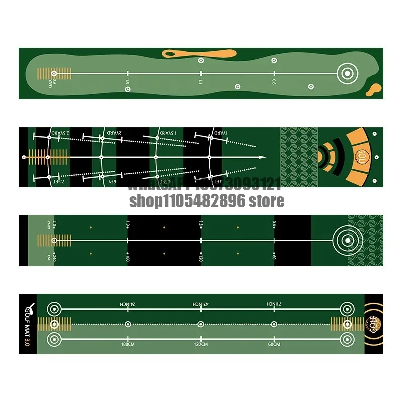 Golf Putting Carpet 50X300cm Golf Mat Lightweight Golf Training Pads Portable Putter Practice Indoor Outdoor Golf Sports