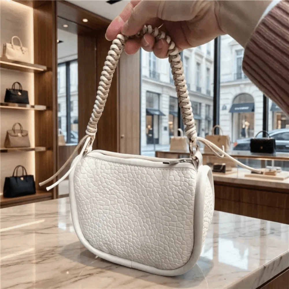 35cm Length Handbag Chain Strap With Buckle Detachable Bag Handle Chains Replaceable Hand Strap Braided Bag Strap For Bag Charm