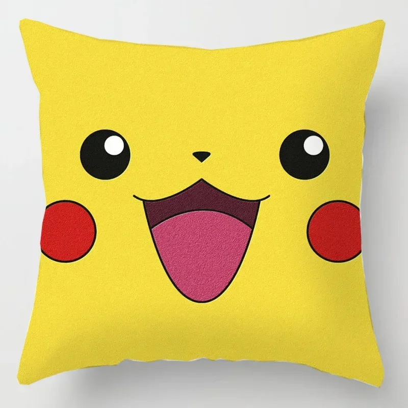 Anime Pokemon Pikachu Kissenbezüge Deko-Spielzeug für Zuhause Büro Sofa Cartoon Charizard Actionfigur Quadratische Kissenhüllen Spielzeug Geschenk
