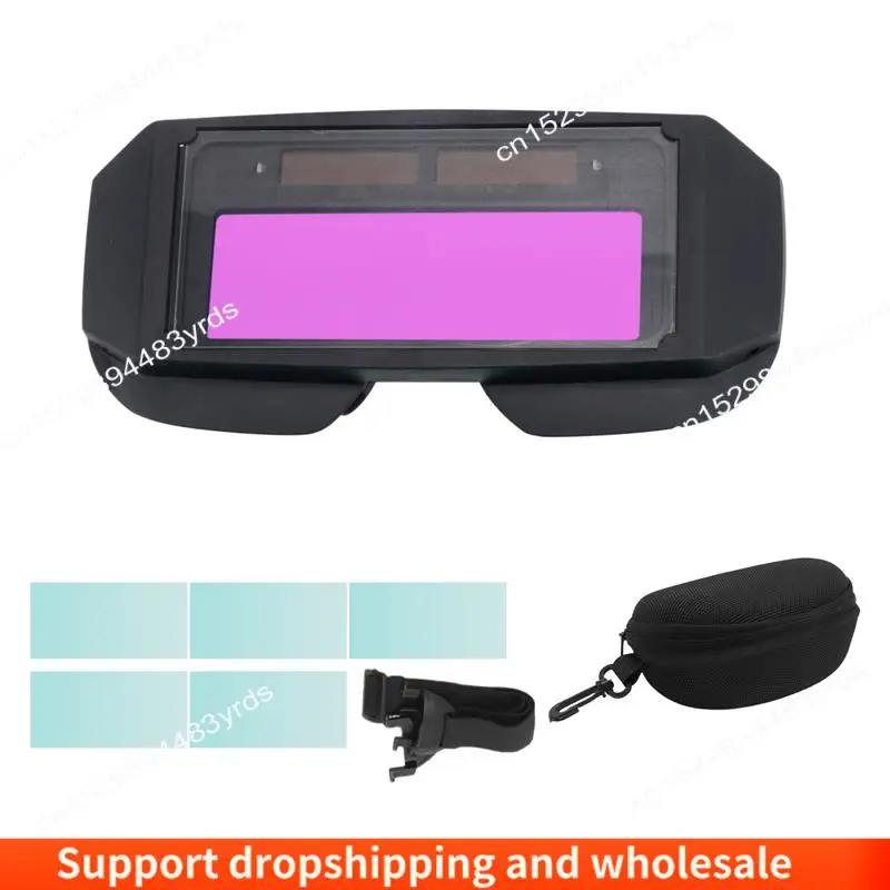 

AA86 Welding Goggles Solar Powered Auto Darkening Welding Mask Goggles Welder Glasses With Elastic Headband And Storage Case
