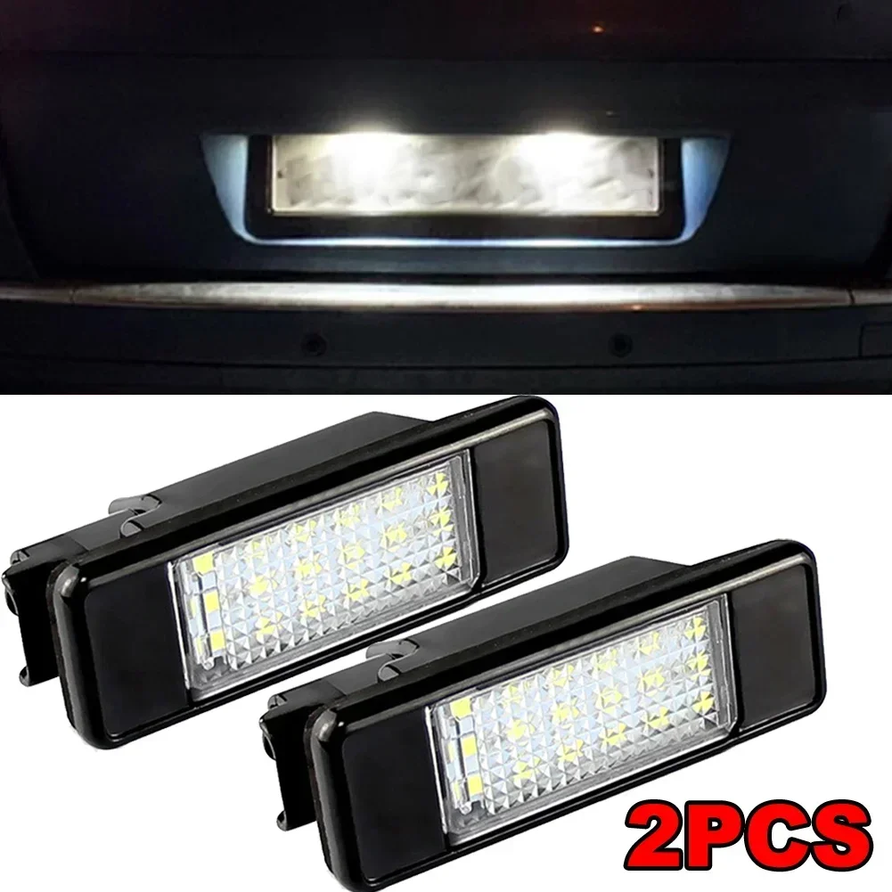 1/2 قطعة سيارة LED رقم الترخيص لوحة ضوء لبيجو 207 RCZ 307 308 406 407 508 4008 5008 خبير لسيتروين C2 C3 C4 C5 C6 C8