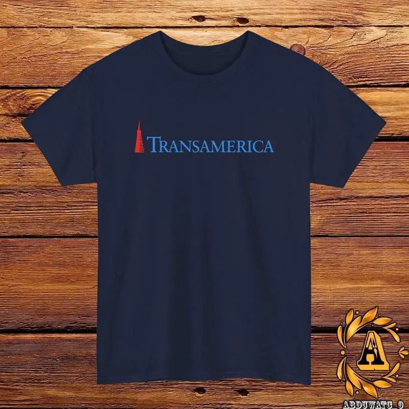 Transamerica Airlines Logo T Shirt Black Grey White Navy Red Light Blue S 5XL
