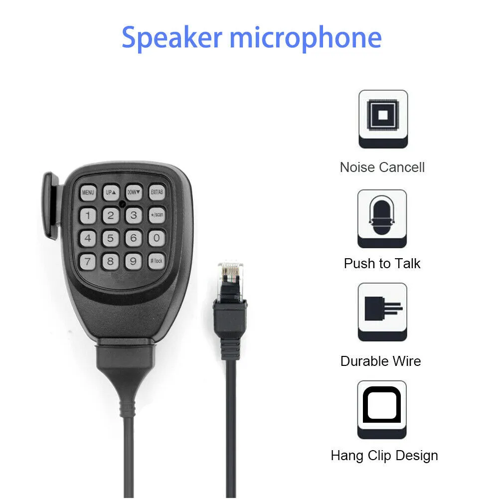 Remote Control Hand Microphone Backlit Mic with Keyboard for QYT KT-8900 KT-UV980 KT-7900D KT-780+ Mobile Radio