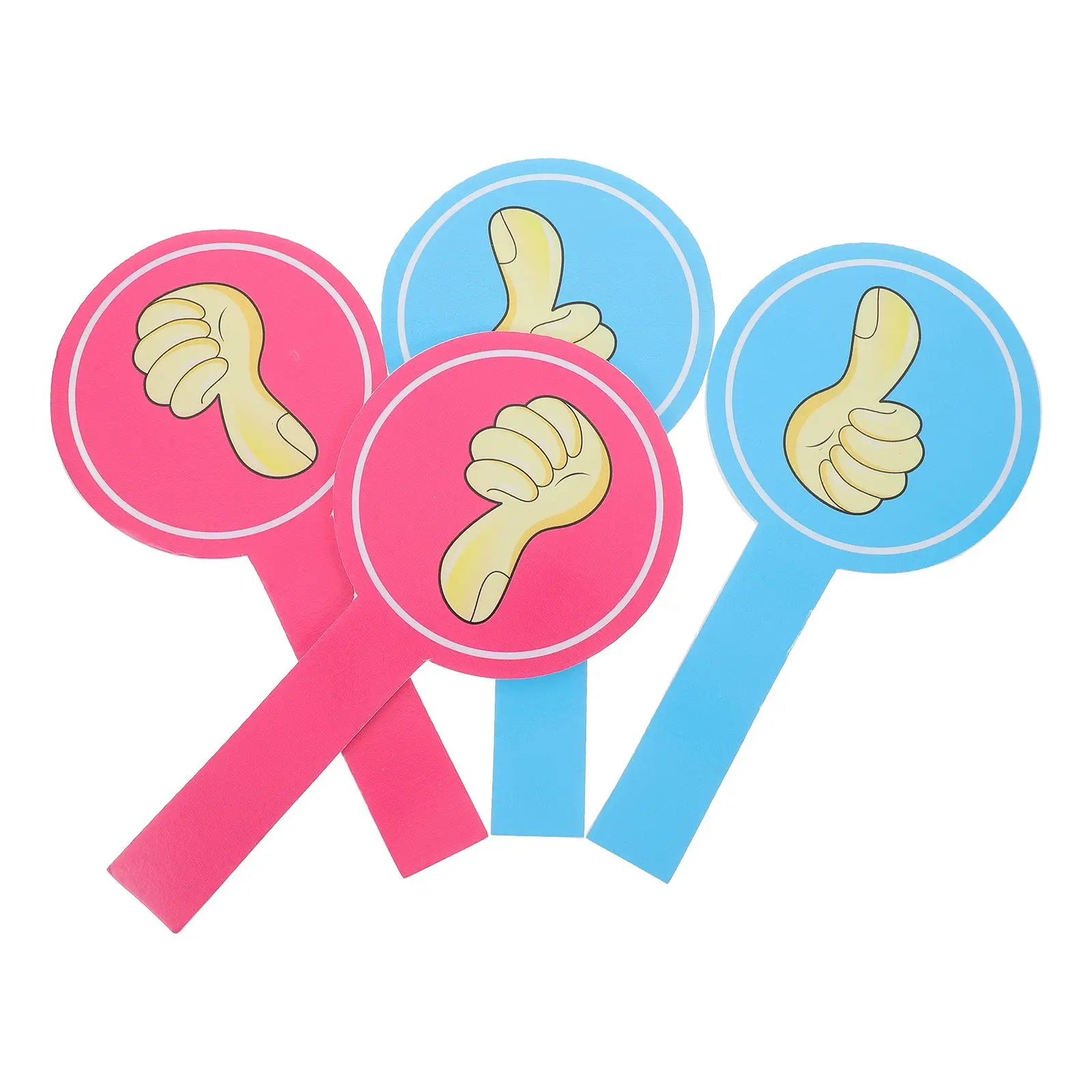 

4pcs Voting Board Thumb Up Down Paddle Classroom Supplies Game Accessory Reusable Foam Teaching Equipment Smooth Edge Practical