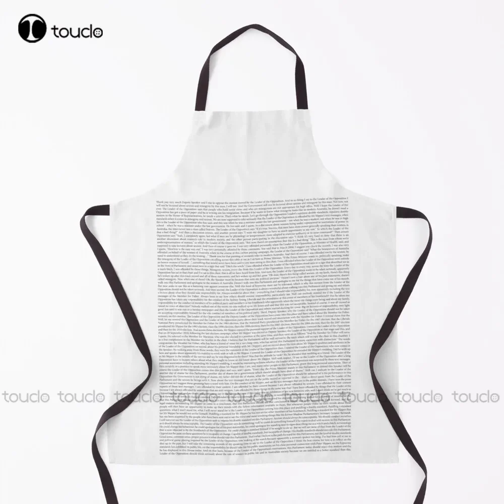 

Julia Gillard Misogyny Speech 2012, полный фартук, фартук на заказ для женщин и мужчин, унисекс, для взрослых, садовый кухонный фартук для уборки дома