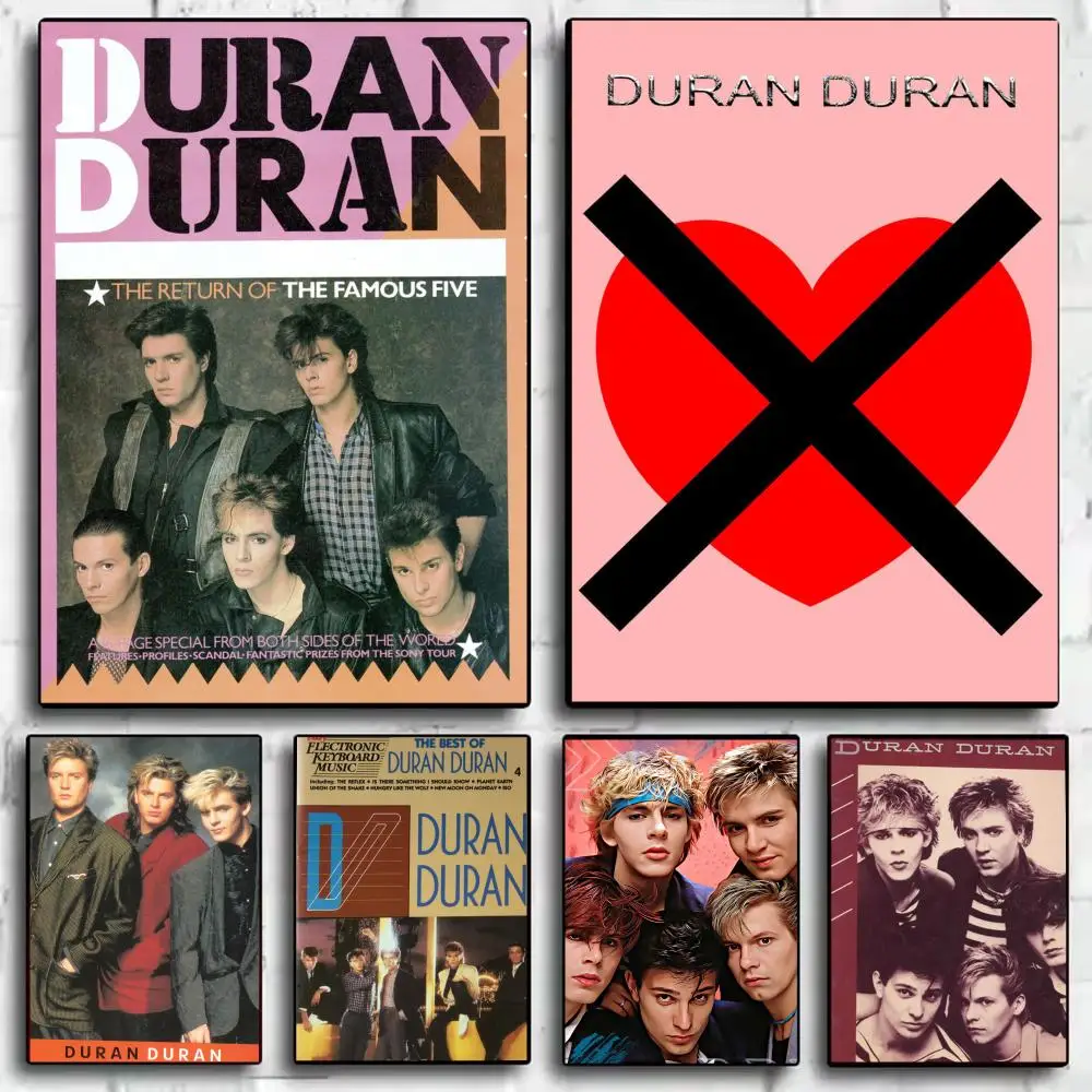 Pegatinas de póster de la banda Duran D-Duran, pintura mural, calcomanías autoadhesivas para pared, decoración HD para dormitorio, sala de estar, hogar, regalo
