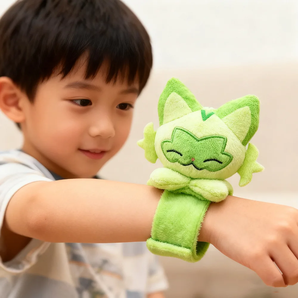 New Kawaii Sprigatito Wristband Plush Doll Toys Cute Anime Figure Dolls Soft Wrist Band Christmas Birthday Gifts