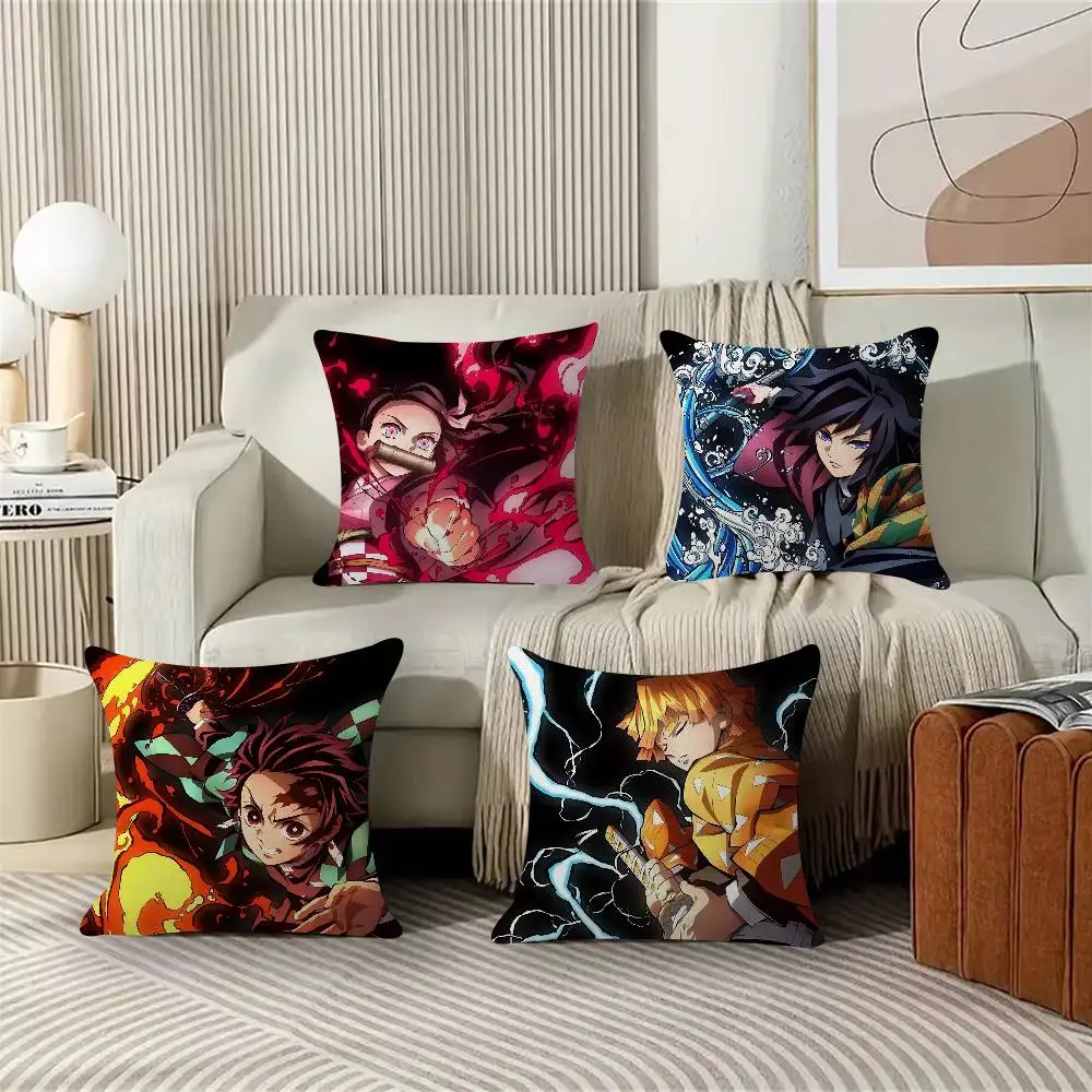 Japanese Anime D-Demon Slayers Wall Pillow Cover Design Cush