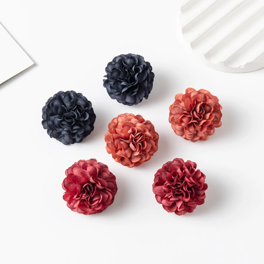 200 Stück Seiden-Nelken für Hochzeitsfeier, Scrapbook, Hortensien für Weihnachten, Heimdekoration, Brautaccessoires, Ausverkauf, Künstliche Blumen – Detail 3