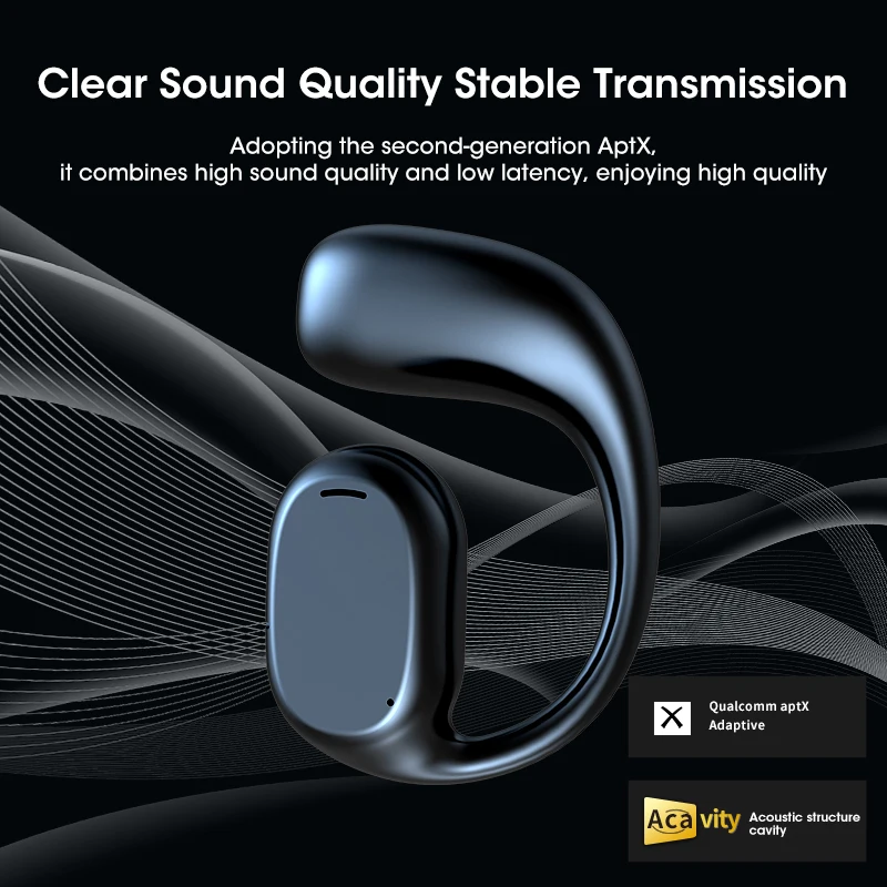 

Беспроводные Bluetooth-наушники, водонепроницаемые спортивные наушники TWS OWS, HiFi 5D стерео-наушники с интеллектуальным шумоподавлением и HD-звонками