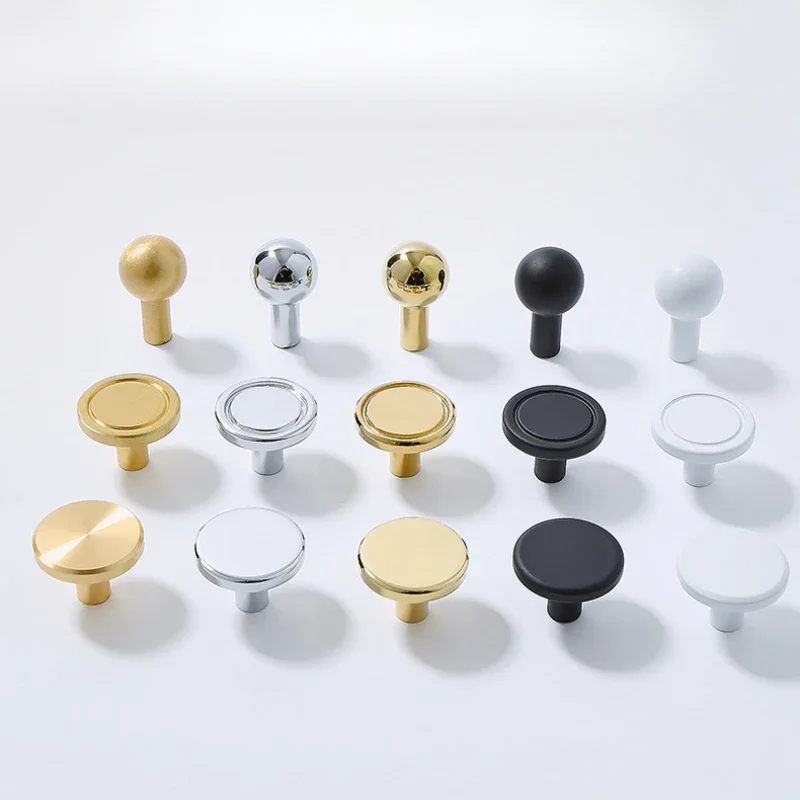 Cabinet Knob Single Hole Brass Italian Minimalist Handle Cabinet Pull Hardware for Bedroom Kitchen Handles for Furniture