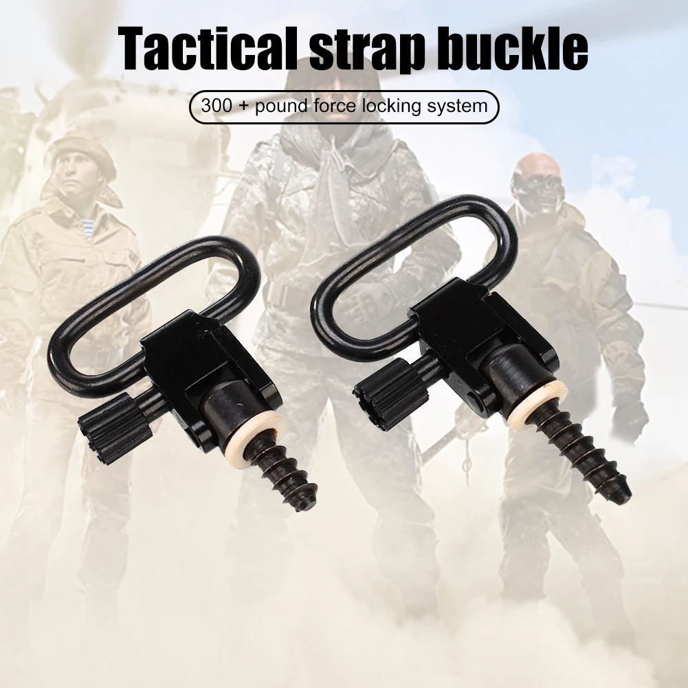 Kit de hebillas de correa giratoria QD de 1 pulgada, anillo de montaje desmontable rápido de Metal, accesorios de caza portátiles para exteriores, 5-1 par