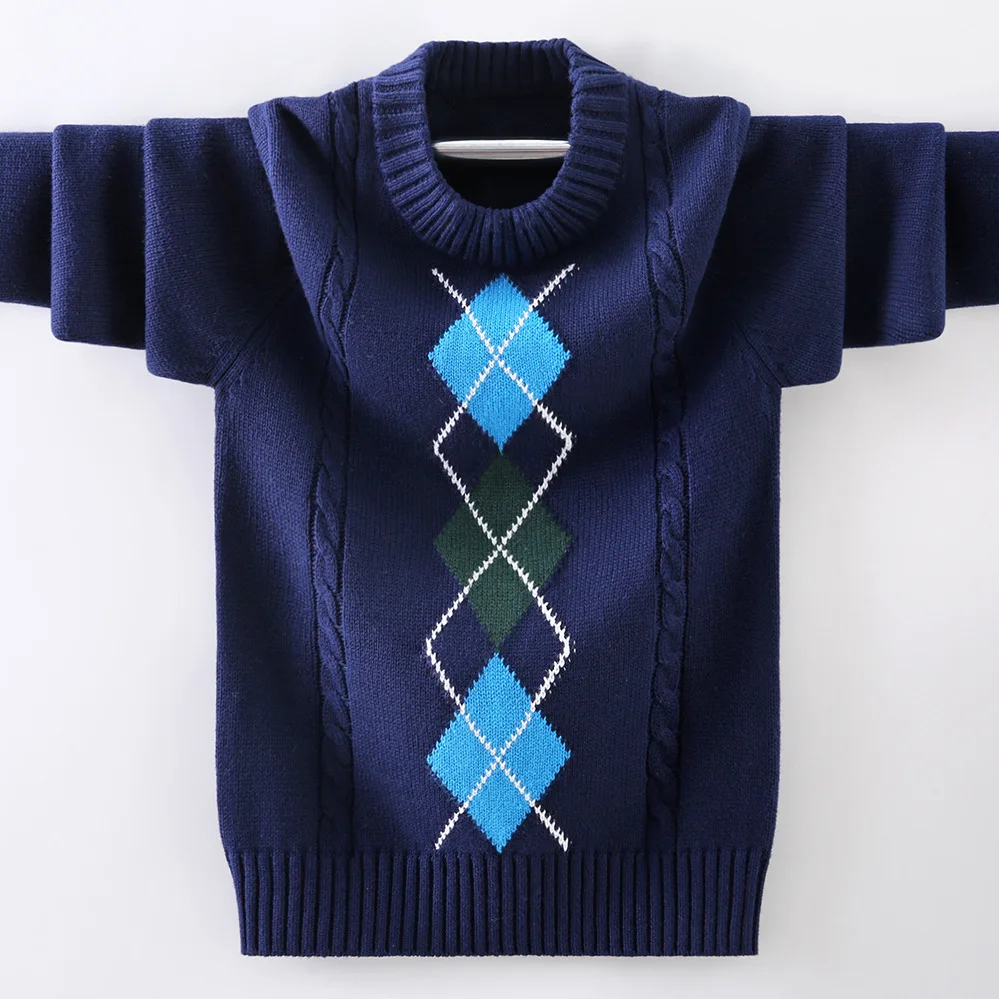 

boys pullover knitting Sweater Children's sweater Winter Children's clothing New Cotton Clothing Keep warm O-Neck Sweater