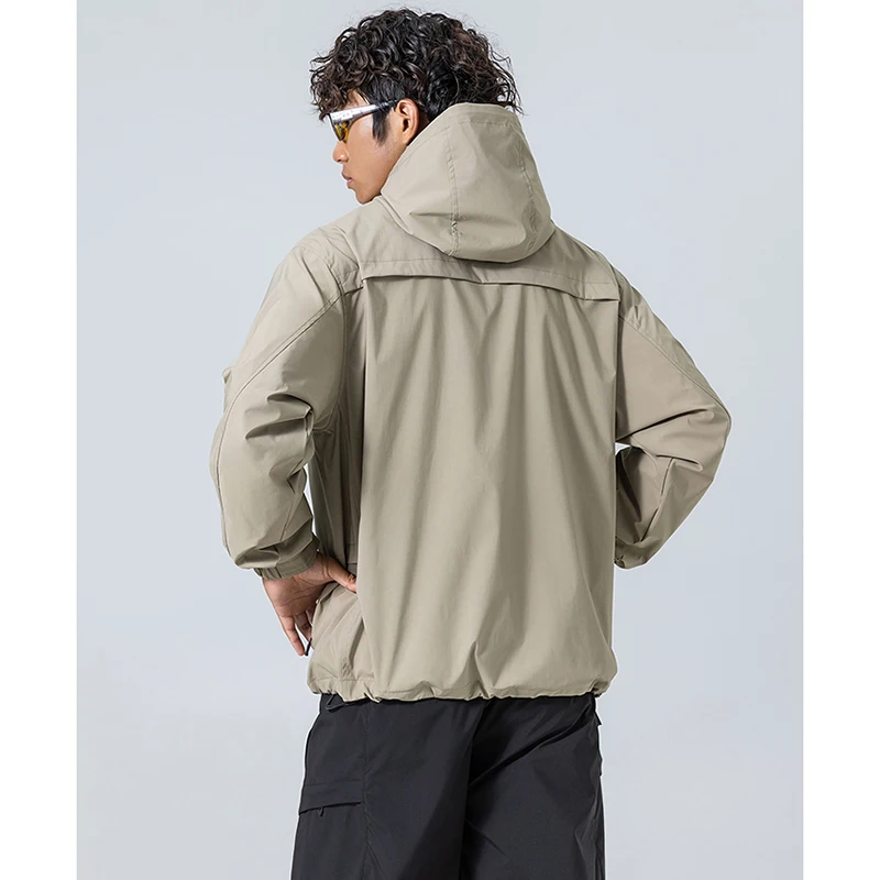 Unisex  Waterproof Hooded Jacket – 4-Level Water Repellent, Windproof & Durable for Hiking, Trekking & Urban Commute